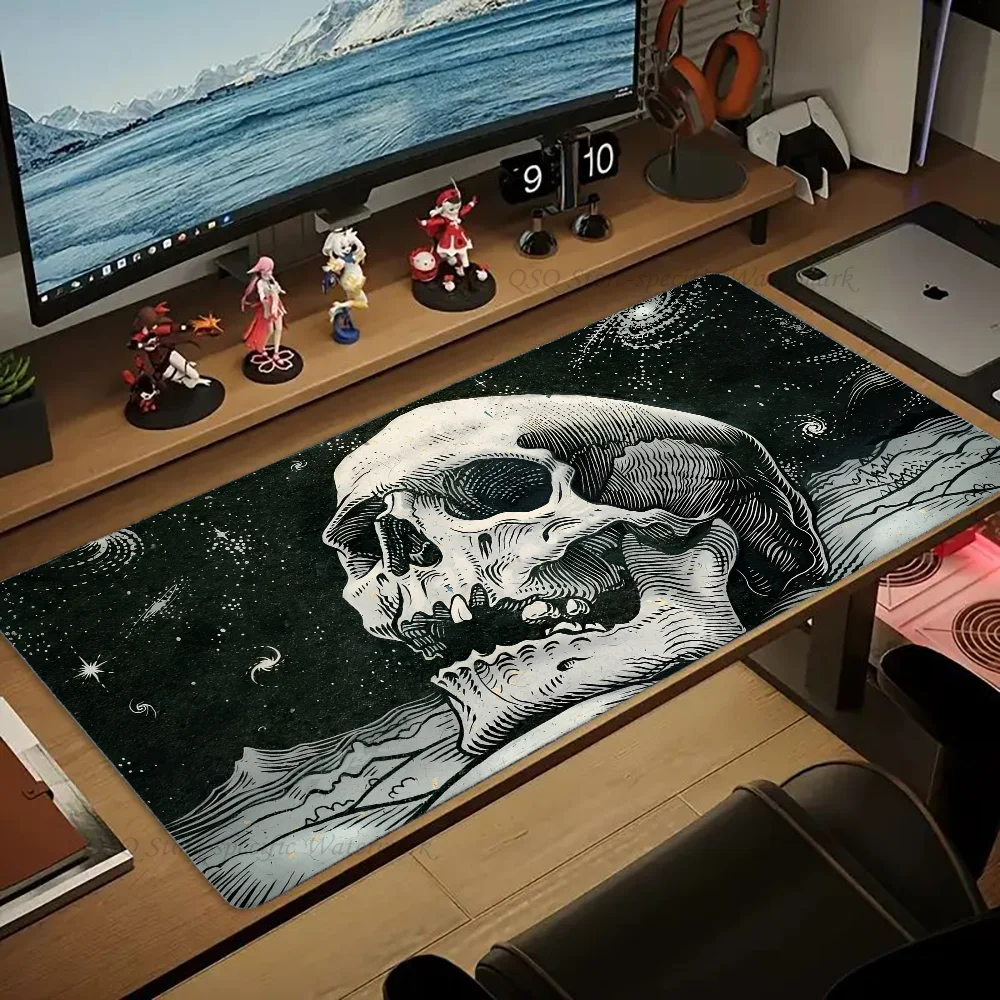 Horror Skull Mousepad Mouse Mat Desk Mat With Pad Gaming Accessories Prime Gaming XXL Keyboard Pad Padding Mat