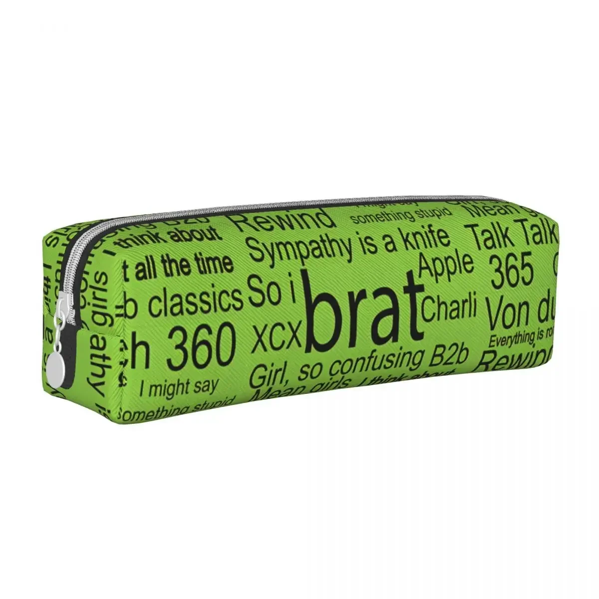 Brat Charli XCX Pencil Cases Lovely Pen Holder Bag Student Large Storage Students School Cosmetic Pencilcases