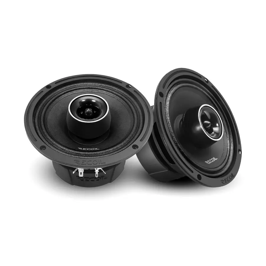 

MX65 6.5Inch 2Way Pro Audio Midrange Coaxial Speakers with Builtin Bullet Tweeters 560 Watts Max Pair 4Ohm Water Resistant, Gril