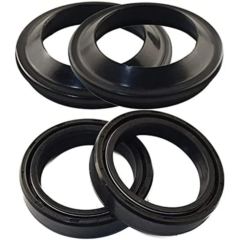 Clear 2 Set Motorcycle Front Fork Dust Seal And Oil Seal 37X50X11 For RM85 Turbo TU250 GZ250 GS550 VS700 GS750 RM XN 85