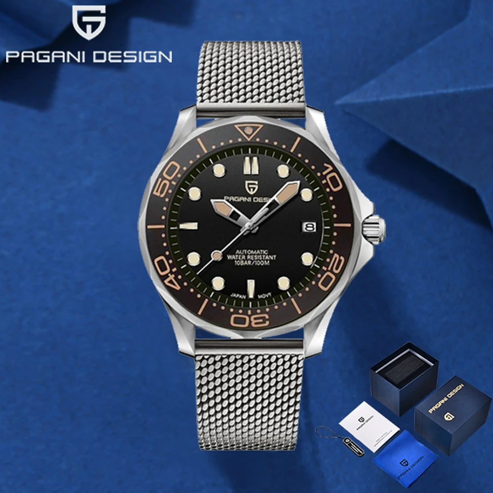 2025 Nuovi orologi PAGANI DESIGN Orologio di lusso da uomo Orologio da polso meccanico automatico superiore con scatola regalo Specchio superiore in zaffiro