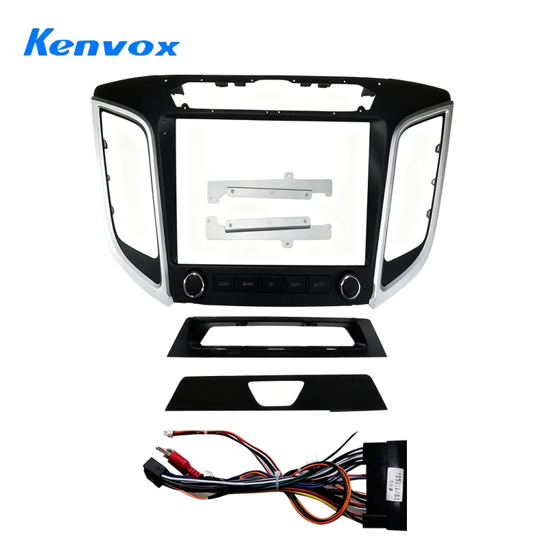 

Android Car Radio Frame For Hyundai ix25 2012-2015 9inch 2 DIN Fascia Stereo Panel Harness Wire adapter Canbus Box