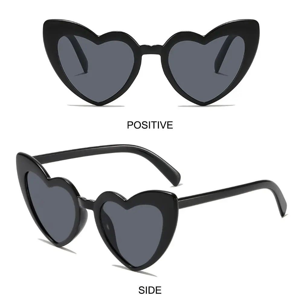 UV Protection Heart-Shaped Sunglasses Vintage Irregular Street Shooting Shades Fashion Trendy Pink Heart Sun Glasses for Women