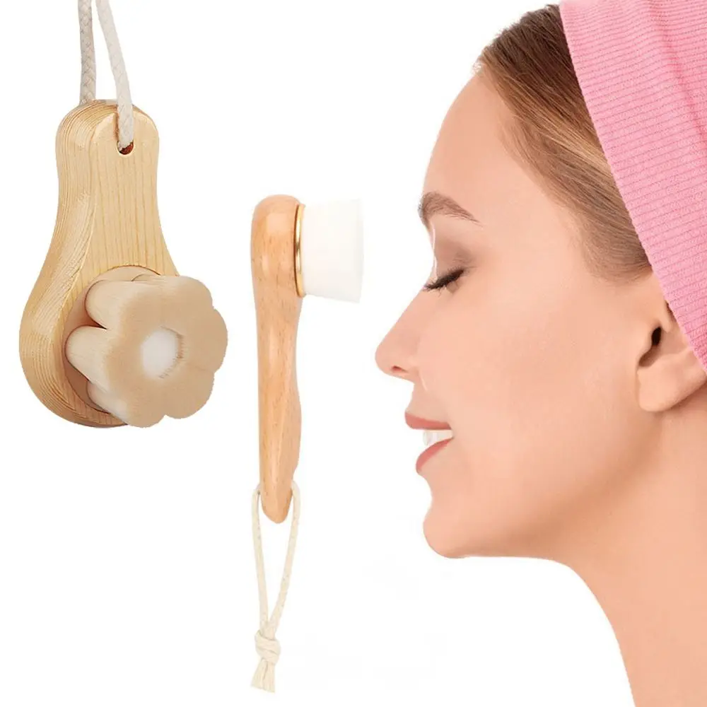 Bamboe Houtskool Diepe Reiniging Lichaam Exfoliërende Wassen Gezichtsborstel Massage Scrubber Huidverzorging Tool Gezichtsreinigingsborstel