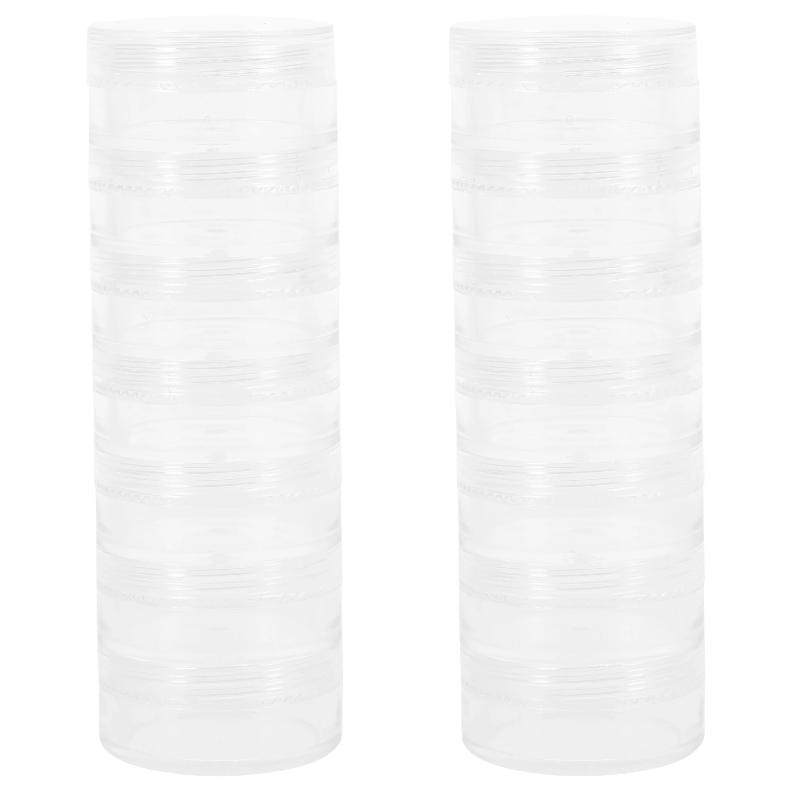 

2 pcs Pill Storage Box Weekly Organizer with 7 Divided Cases for Travel Daily Reminder Safe Dispenser Hygienic Plastic