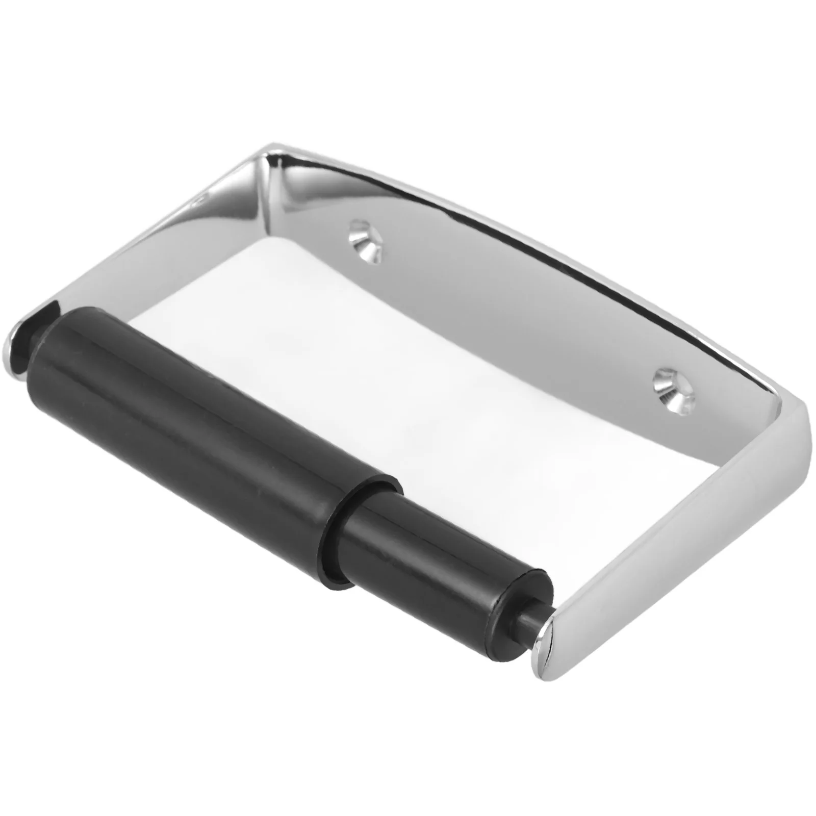 

Zinc Alloy Bathroom Tissue Holder Small Size Black Plastic Tube Wall Mounted Paper Towel Rack Toilet Roll for Home