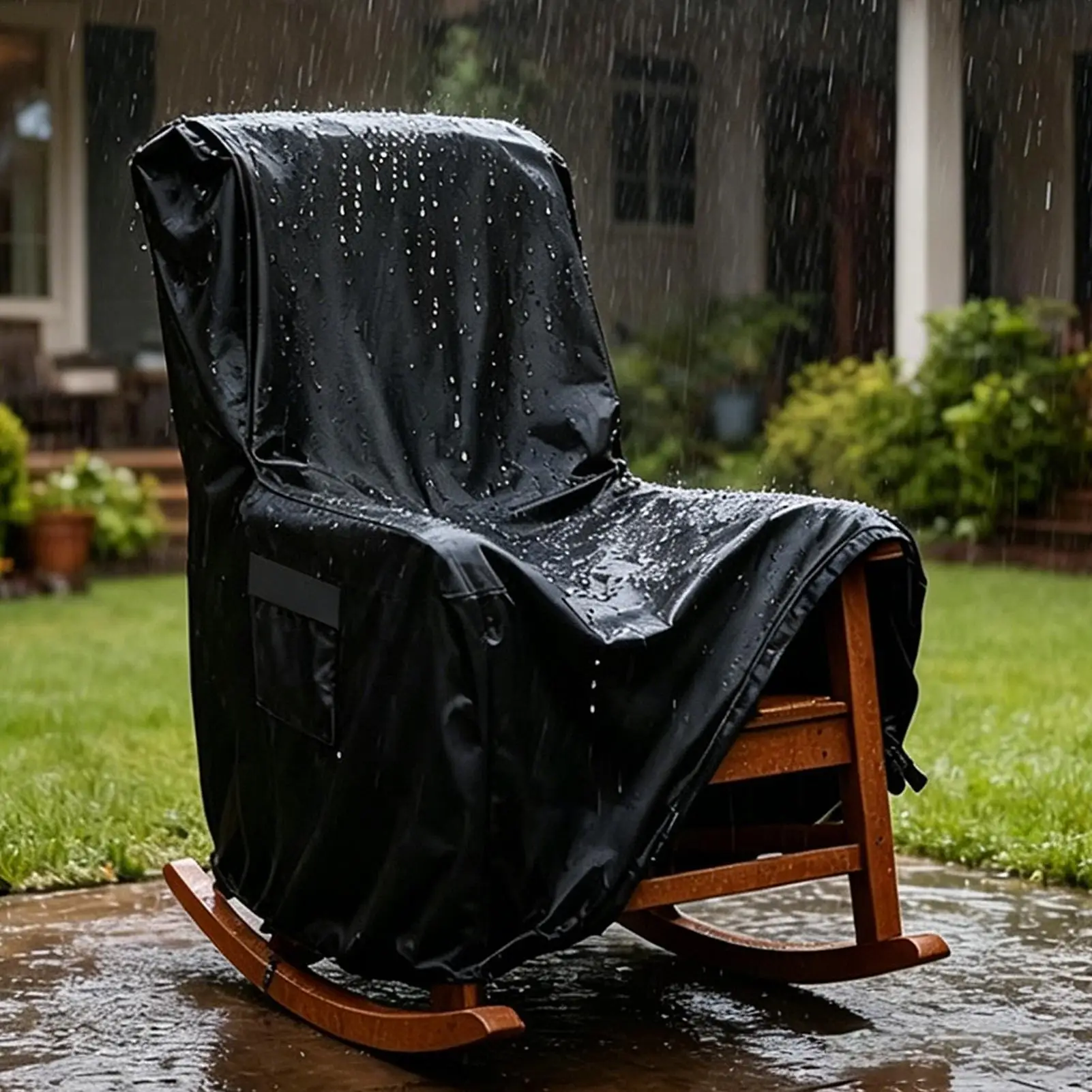 

Rocking Chair Cover Outdoor Lounge Protector Heavy Duty Furniture Cover For Patio Lawn Backyard Porch Balcony Garden Camping