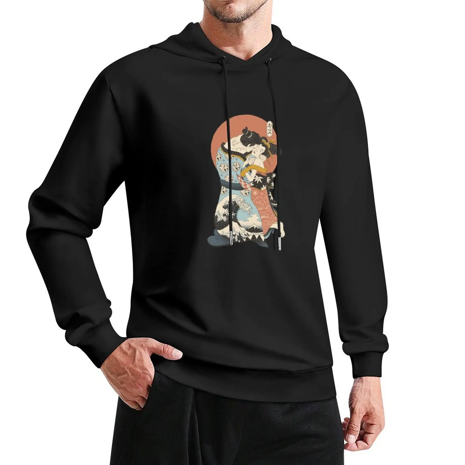 

The Kiss Ukiyo-e Pullover Hoodie men's coat streetwear men men hoodie