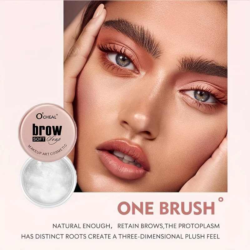 Gel fissante per sopracciglia selvagge, cera per sopracciglia a tenuta forte, sapone per sopracciglia impermeabile resistente al sudore, pomata per sopracciglia, cera rinfrescante trasparente