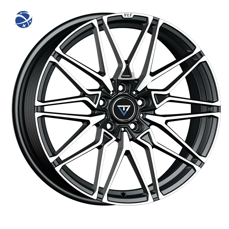 Yun Yi VLF18 Wholesale Modern Design 72.56mm Flow-formed Wheels Black Machine Face Alloy Car Wheel Rim