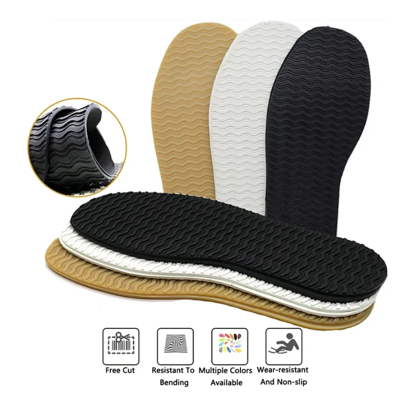 Rubber Full Soles for Shoes Outsoles Insoles Anti Slip Ground Grip Sole Protector Sneaker Repair Worker Shoe Self Adhesive Pads