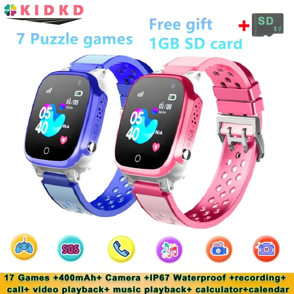 

Kids Smart Watch Games Camera Video Music Player IP67 Waterproof 2G SIM Card Alarm Clock Smartwatch for Children Q15 Plus