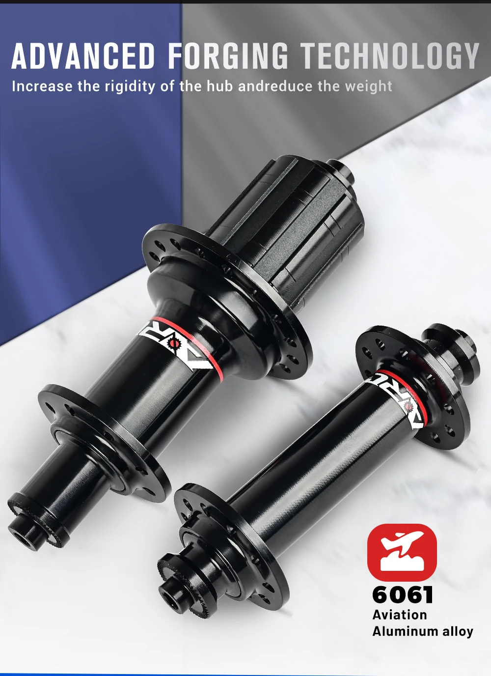 ARC Road Bike Hub Set 4 Pawls 48 Clicks High-Engagement 100/130MM NBK Sealed Bearings 20/24 Holes V-Brake 8-11 Speed Ultralight