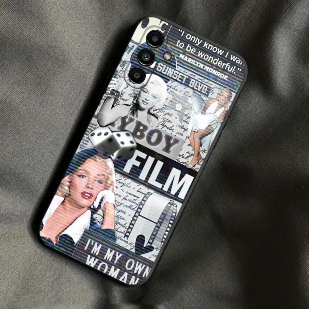 Marilyn Monroe Phone Case For Samsung Galaxy A13,A21s,A22,A31,A32,A52,A53,A71,A80,A91 Soft Black Phone Cover