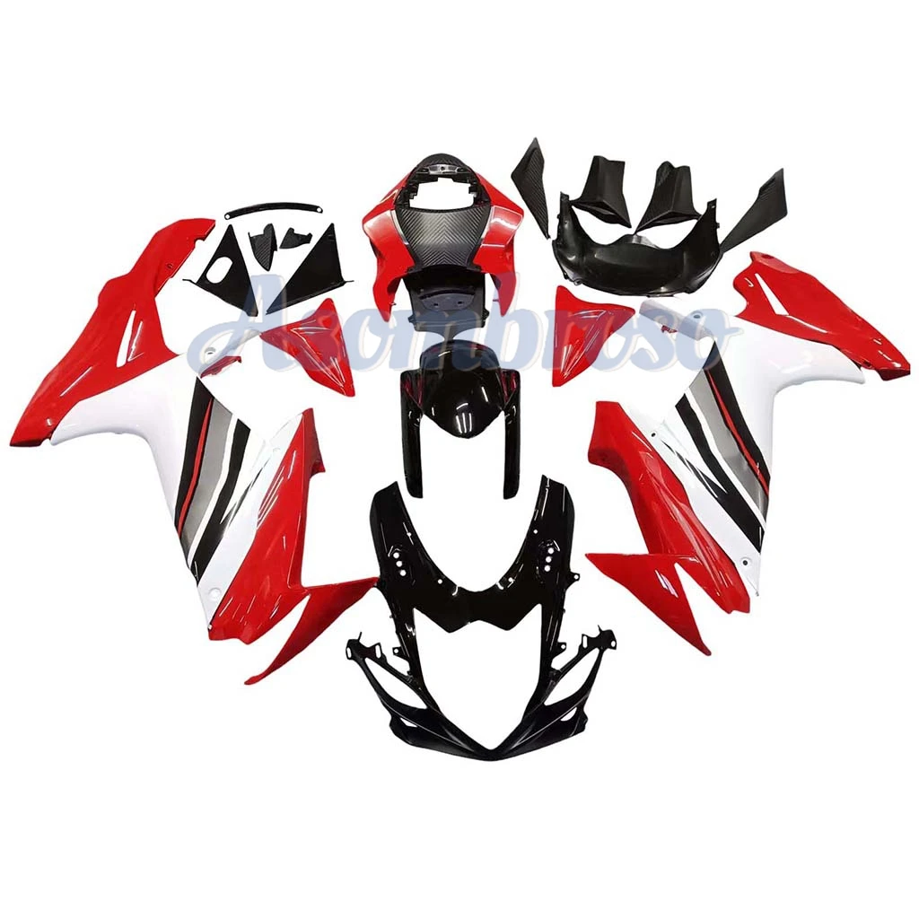 Fairings kits For GSXR 600 750 2011 2024 2015 2018 2022 2021 2023 GSXR600 GSXR750 K11 red white floral lines in grey