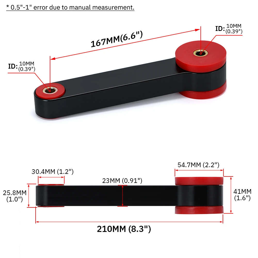 WLR RACING - Pitch Stop Mount BLACK FOR 93- 2017 Subaru Impreza WRX & STi Legacy & Forester WLR-PSM01