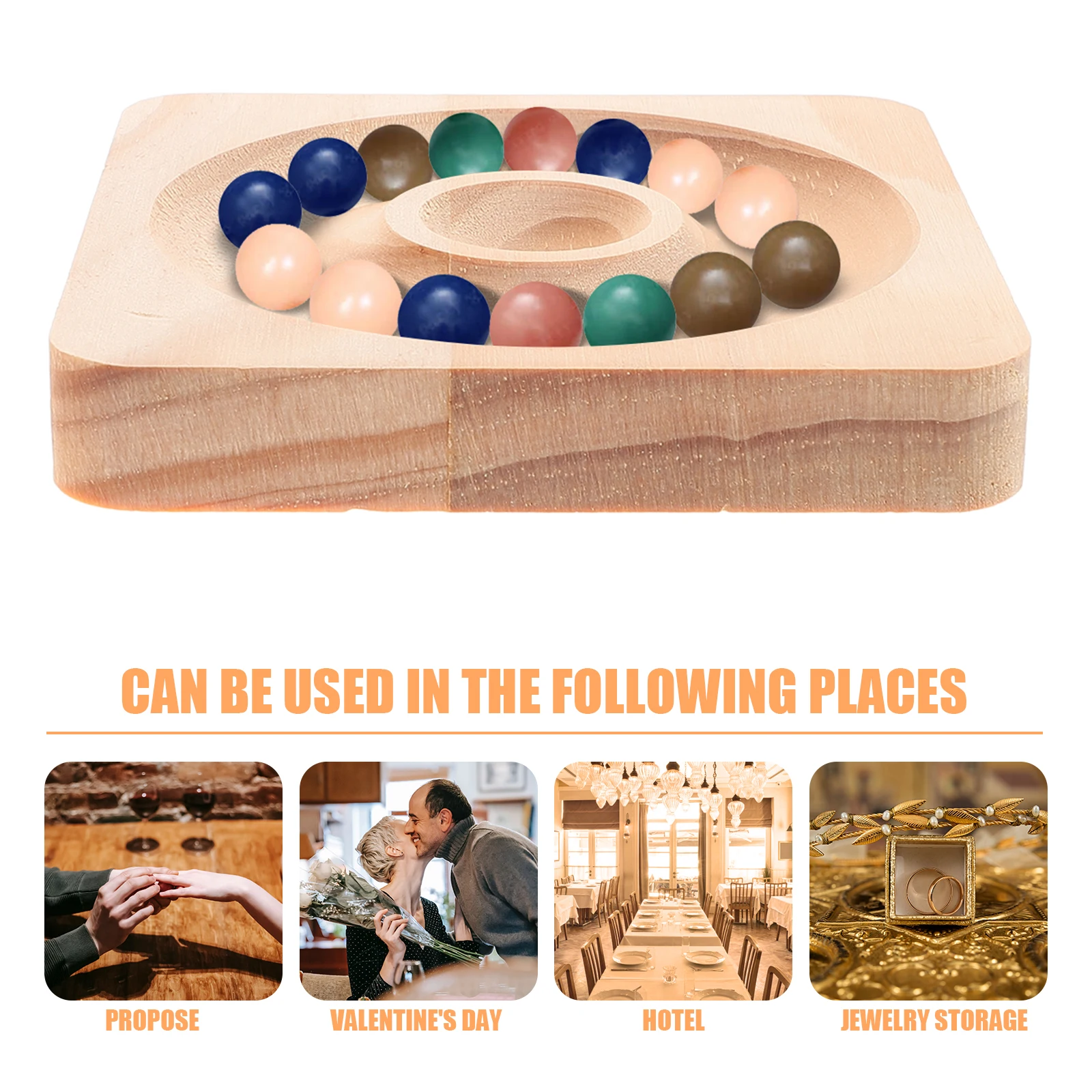 

Bamboo Beading Tray Measuring Tool Bracelet Making Jewelry Board Organizer Bead Board Jewelry Design Accessory Beige