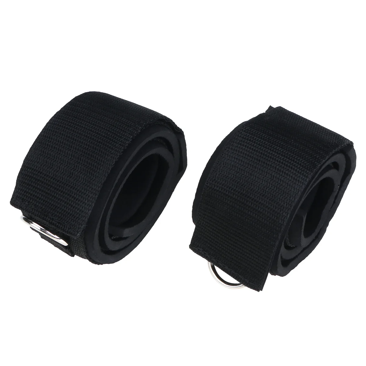 

2Pcs Elastic Strap Ankle Cuffs Adjustable Padded D-Ring Leg Exercise Straps for Lower Body Workouts Cable Machine Glutes