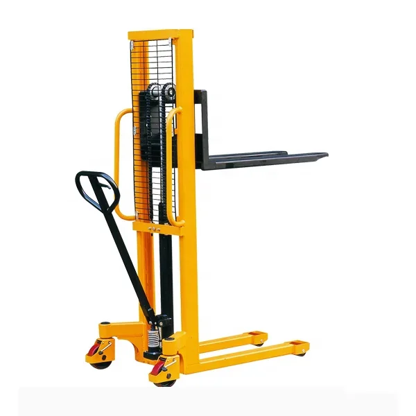 1.6m Lifting Height Nylon Wheels Hydraulic Hand Pallet Stacker Forklifts Truck