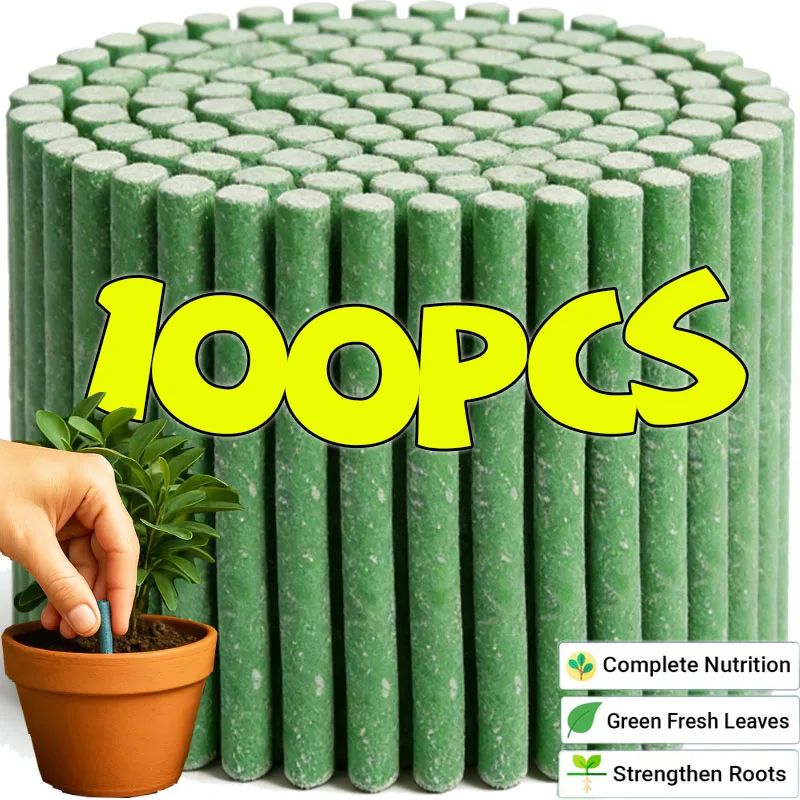 Barras de Nutrición Vegetal 100/18x con Nitrógeno, Fósforo y Potasio para un Crecimiento Saludable de Plantas, Vegetales y Flores, Fertilizante Compuesto