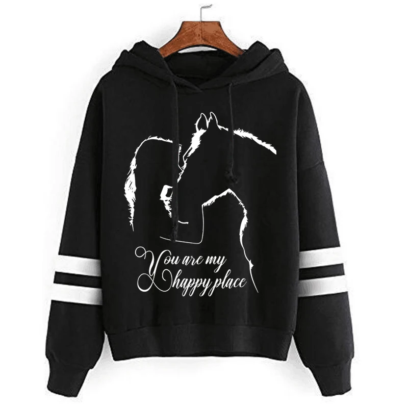 

Harajuku Fashion Hoodies You Are My Happy Place Pullover Humor Animal Couple Sportswear Casual Long Sleeve High Street Hoodies