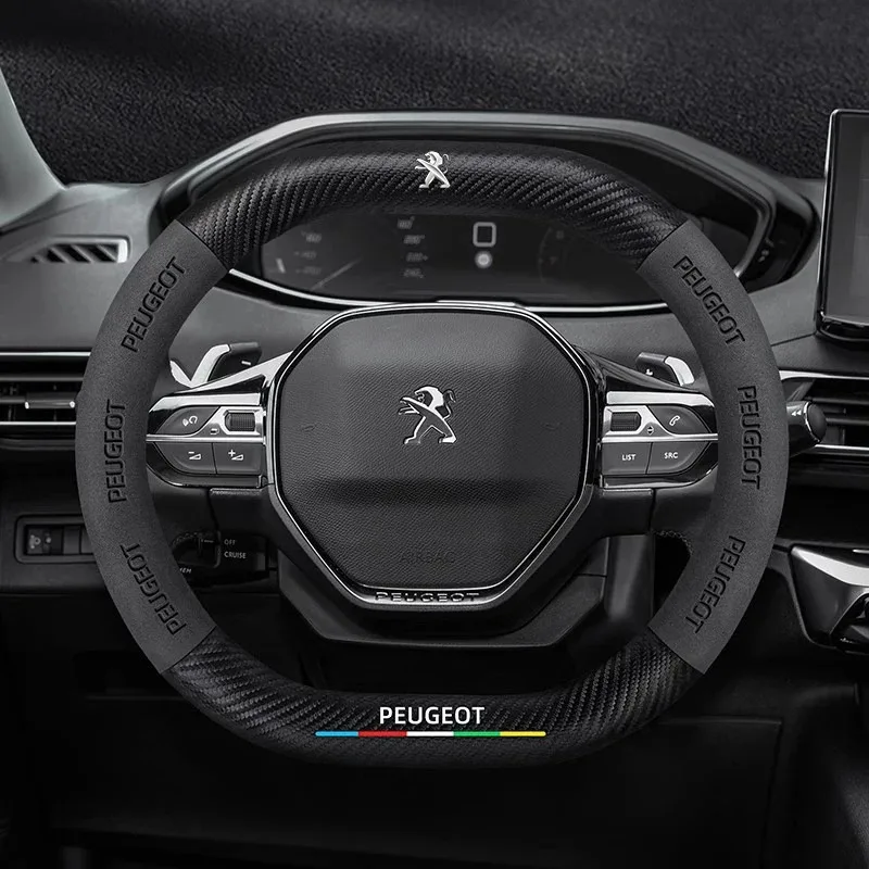 

Car Steering Wheel Cover For Peugeot 106 107 108 206 207 208 301 307 308 406 407 408 508 607 2008 3008 4008 5008 GT RCZ Rifter