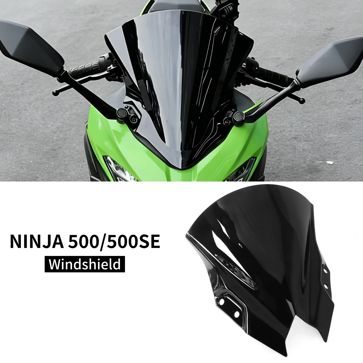

Для KAWASAKI Ninja 500 Ninja500 NINJA 500 SE 2024 2025: Новое спортивное ветровое стекло для мотоцикла, гоночный ветрозащитный экран, дефлекторы