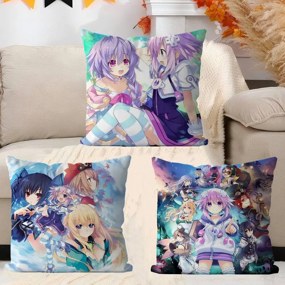 HyperdimensionS N-Neptunia وسادة هدية ديكور غرفة نوم أريكة غطاء وسادة السيارة 45x45