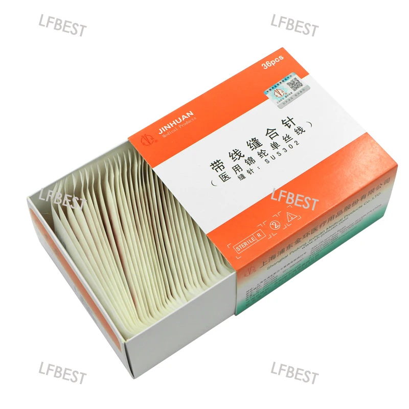 Gold Ring Medical Suture Line Cosmetic Plastic Double Eyelid Surgery Surgical Non - Absorbent Suture Needle