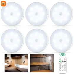 Lampada da notte Xiaomi con sensore di movimento movimento ricaricabile applique da parete USB dimmerabile per l'illuminazione dell'armadio da cucina sul comodino della camera da letto