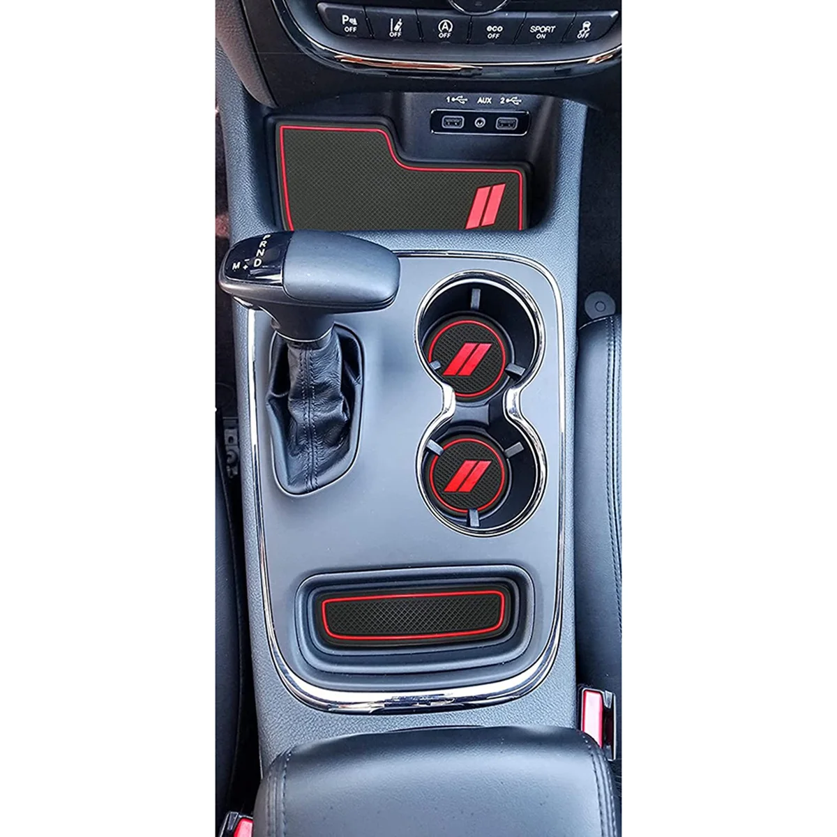 For Durango Accessories 2014-2020 Anti Dust Cup Holder Inserts, Door Pocket Liners, Center Console Liner