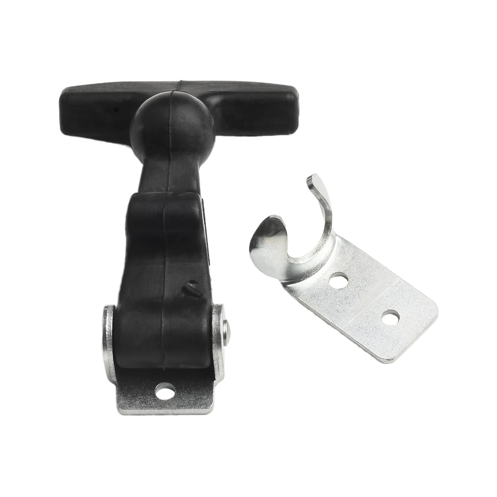 Rubber Hood Latch Stainless Steel T Handle For Installation Stainless Steel Brackets Vibration Absorption Compact Structure