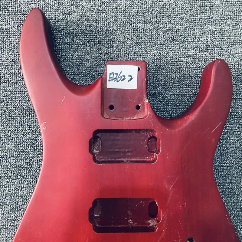 EB622 Matte Wine Red Color Guitar Body with HH Pickup+Tremolo for 6 Strings Strato Guitar Replace and DIY Solid Redwood