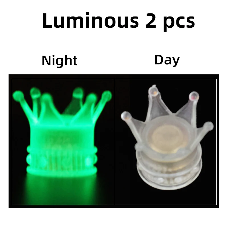 2pcs Bike Luminous Schrader Valve Caps Bicycle MTB Accessories