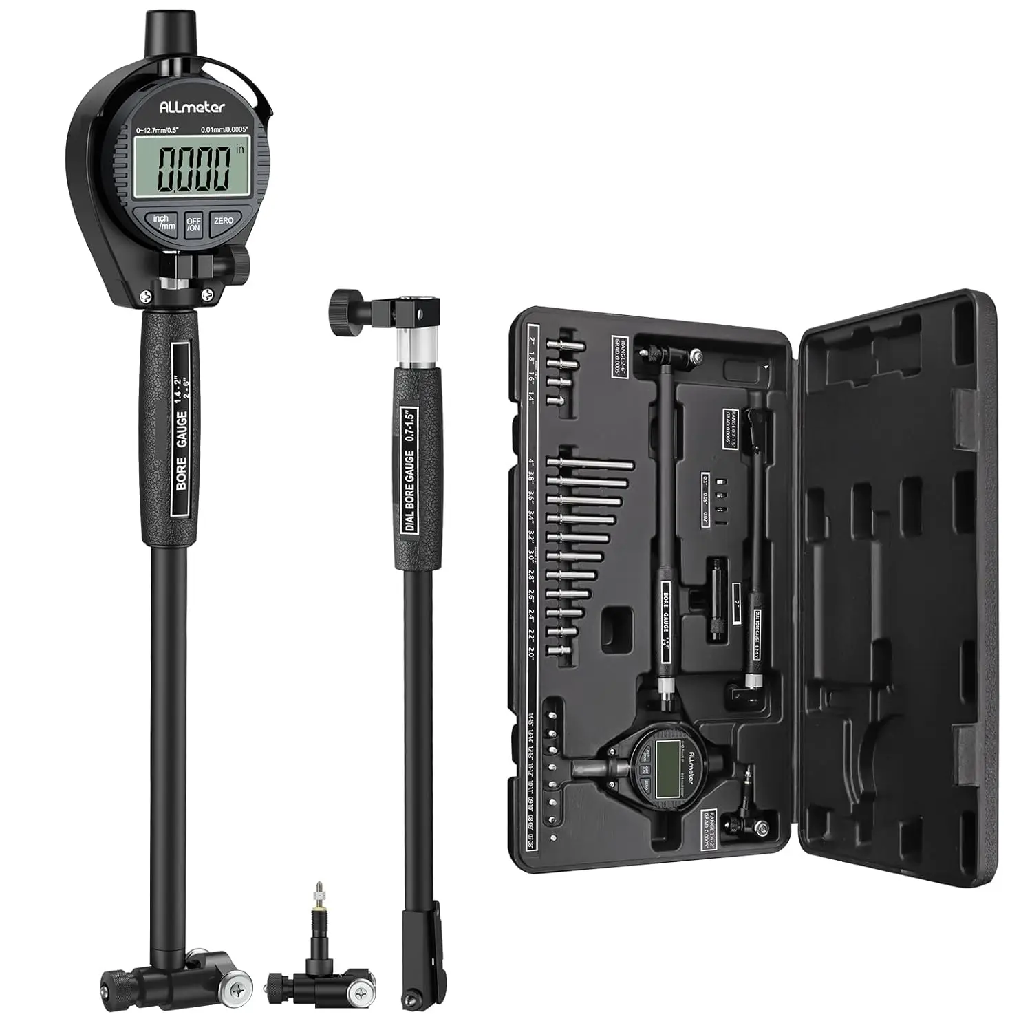 

Digital Bore Indicator 0.0005" Accuracy 0.7"-6" Engine Cylinder Gauge Automotive Machinist Tools