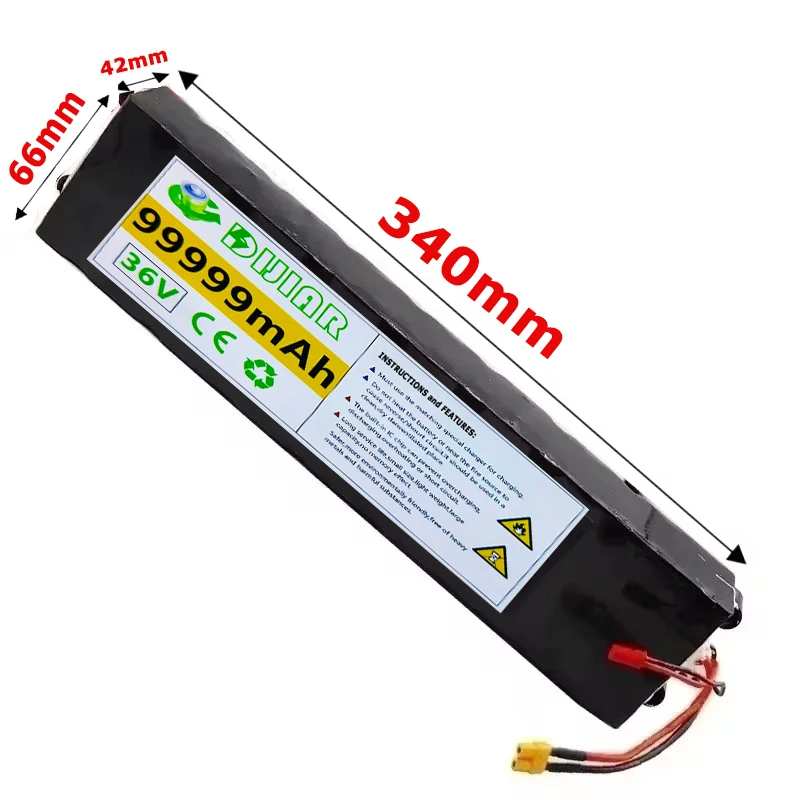 36V 99Ah 18650 Rechargeable lithium Battery pack 10S3P 500W High power for Modified Bikes Scooter Electric Vehicle,With BMS XT30