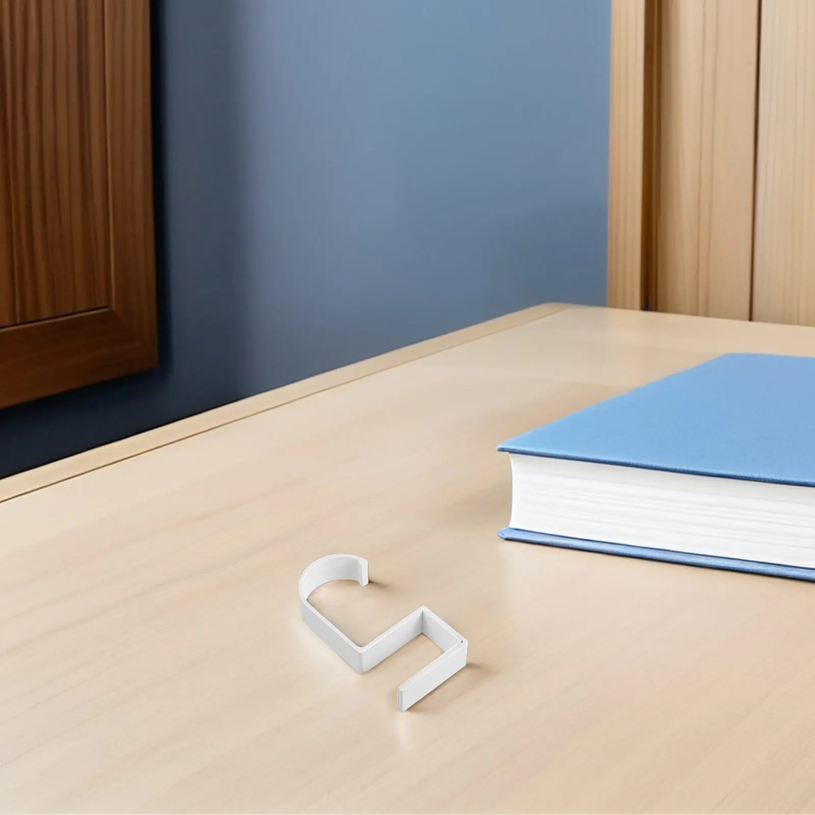 2Pcs Purse Desk Hook White Elegant Table Edge Organizer Multipurpose Bag Hanger for Office Study Kitchen Countertop Student view 3
