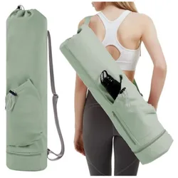 Large Capacity Exercise Yoga Mat Bag Multifunction Storage Bag Waterproof Sports Mat Bag with Water Bottle Pocket