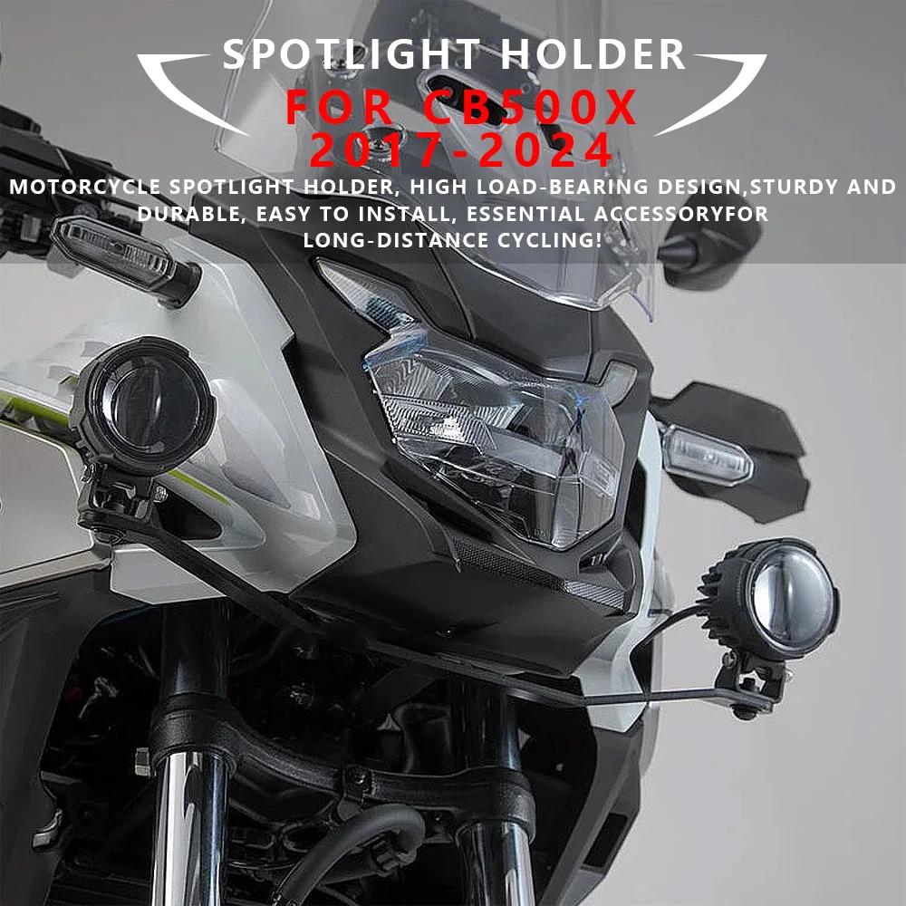 

MTKRACING Spotlight Holder For HONDA CB500X 2017-2024 Motorcycle Auxiliary Fog Light Mounting Brackets Spotlight Holder