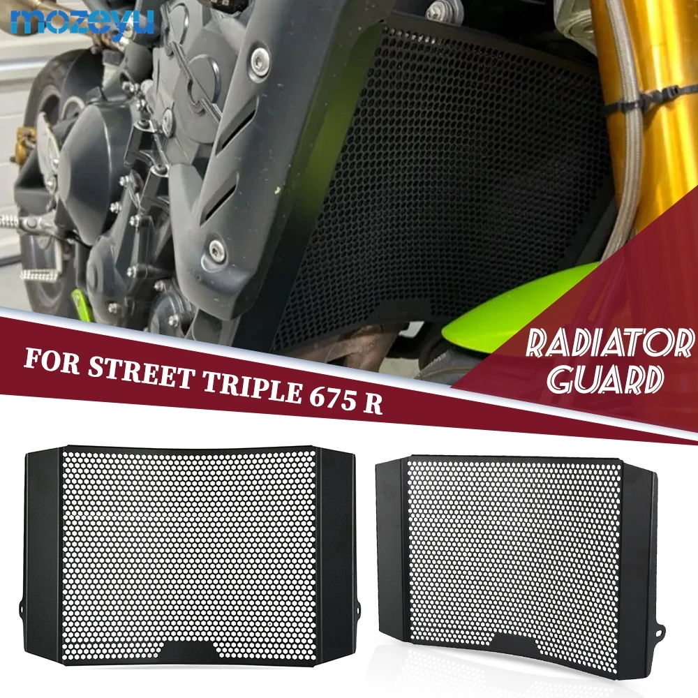 

Radiator Guard For Street Triple R Street Triple 675 675R 2008-2015 2016 Radiator Grille Cover Aluminium Motorcycle Accessories