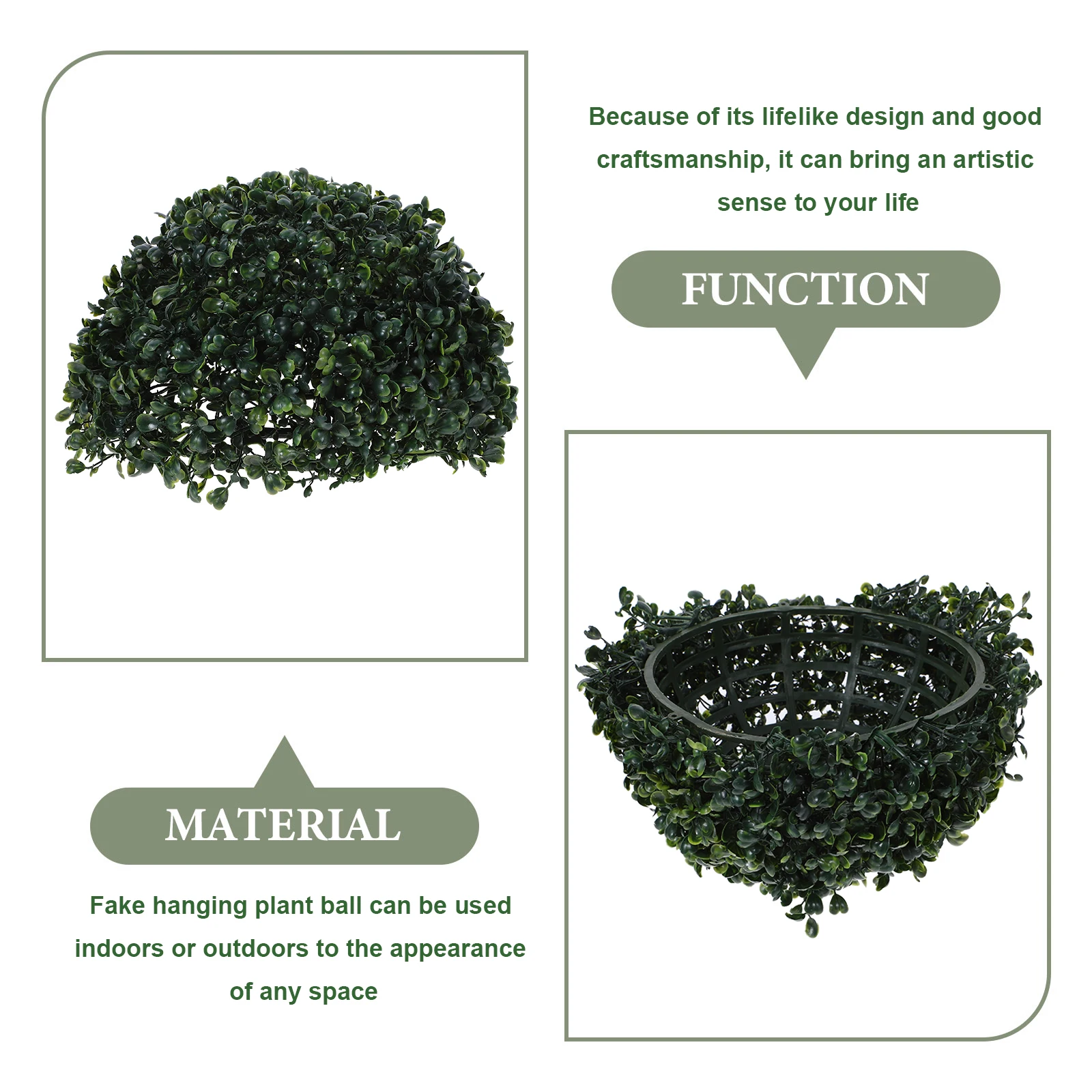Grass Ball Decoration 28cm Green Artificial Plant Balls Plastic Home Restaurant Decor Simulation Boxwood Topiary Hanging