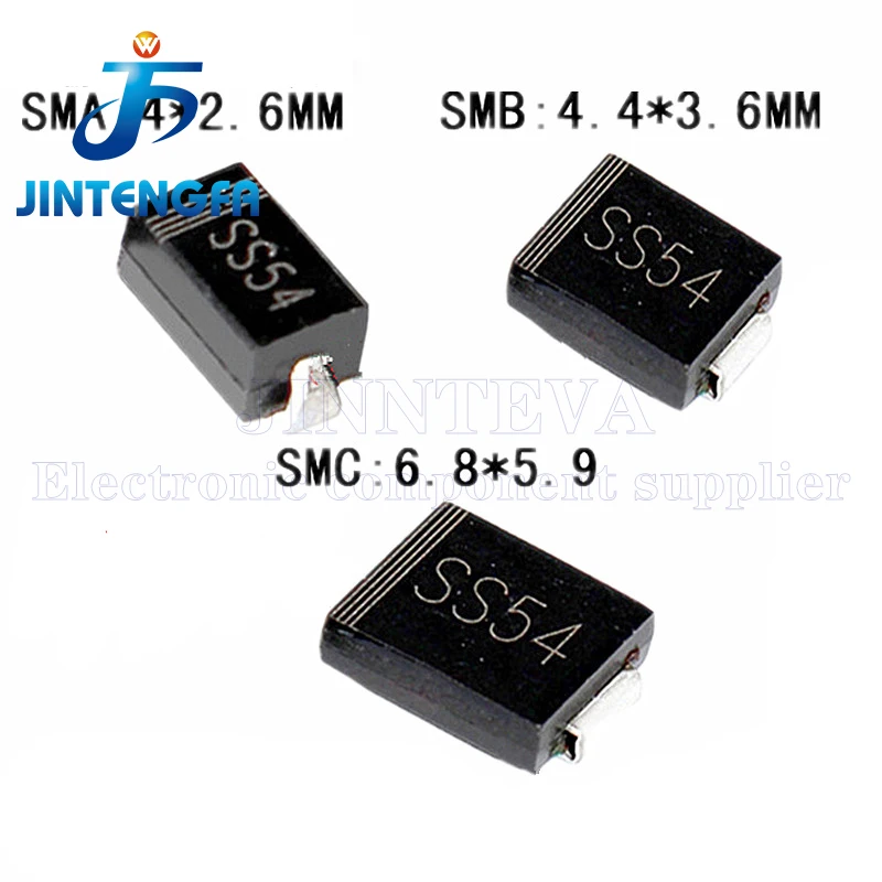 1000/2000/3000PCS SS54 SR540 5A 40V SMA SMB SMC DO-214AC DO-214AB DO-214AA SMD Schottky Diodes