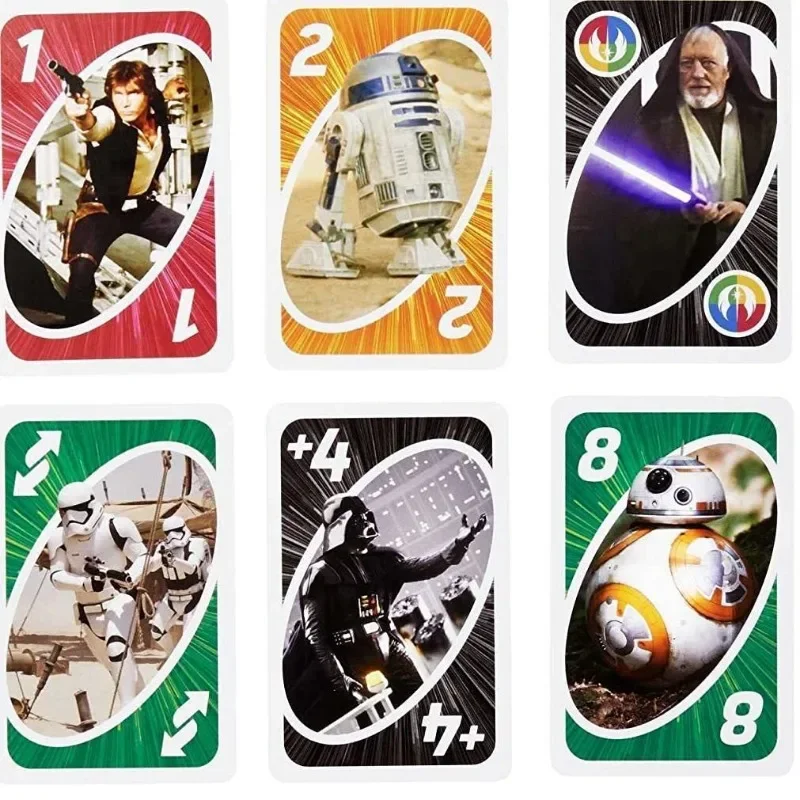 Star Wars Yoda UNO FLIP! Board Games UNO Cards Darth Vader Christmas Card Table Game Playing for Adults Kid Birthday Gift Toy