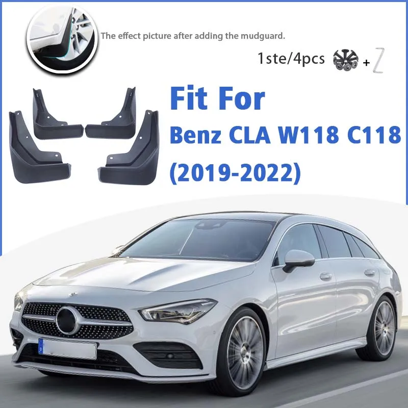 

Mudguard For Mercedes Benz CLA W118 C118 2019-2022 Front Rear Mudflaps Mudguards Car Accessories Splash Guard Fender 2020