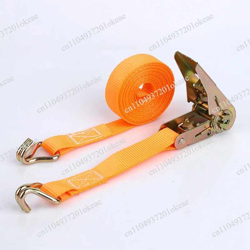 1 inch 2 inch orange double hook cargo tensioner truck retainer, thickened strap rope tensioner