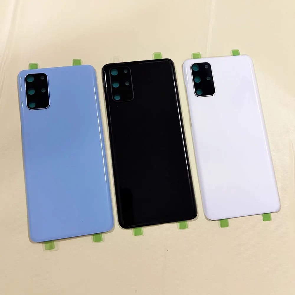 S20+ For Samsung Galaxy S20+ S20 Plus Back Battery Cover Rear Housing Rear Door Replacement Parts Back Glass + Camera Lens Glue