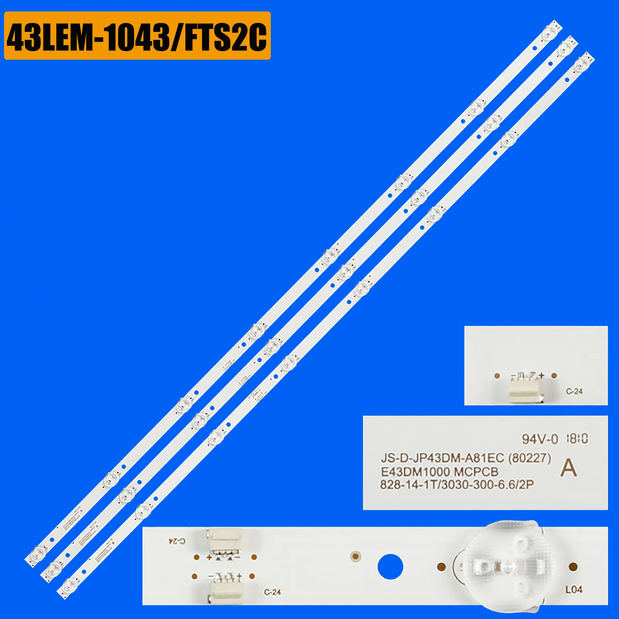 

1/5/10 Kit LED Backlight strip for JS-D-JP43DM-A81EC B82EC E43DM1000 MCPCB BBK 43LEM-1043/FTS2C 43LEM-5043/FTS2C 43LEX-5058/FT2C