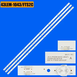 Kit 1/5/10 striscia di retroilluminazione a LED per JS-D-JP43DM-A81EC B82EC E43DM1000 MCPCB BBK 43LEM-1043/FTS2C 43LEM-5043/FTS2C 43LEX-5058/FT2C