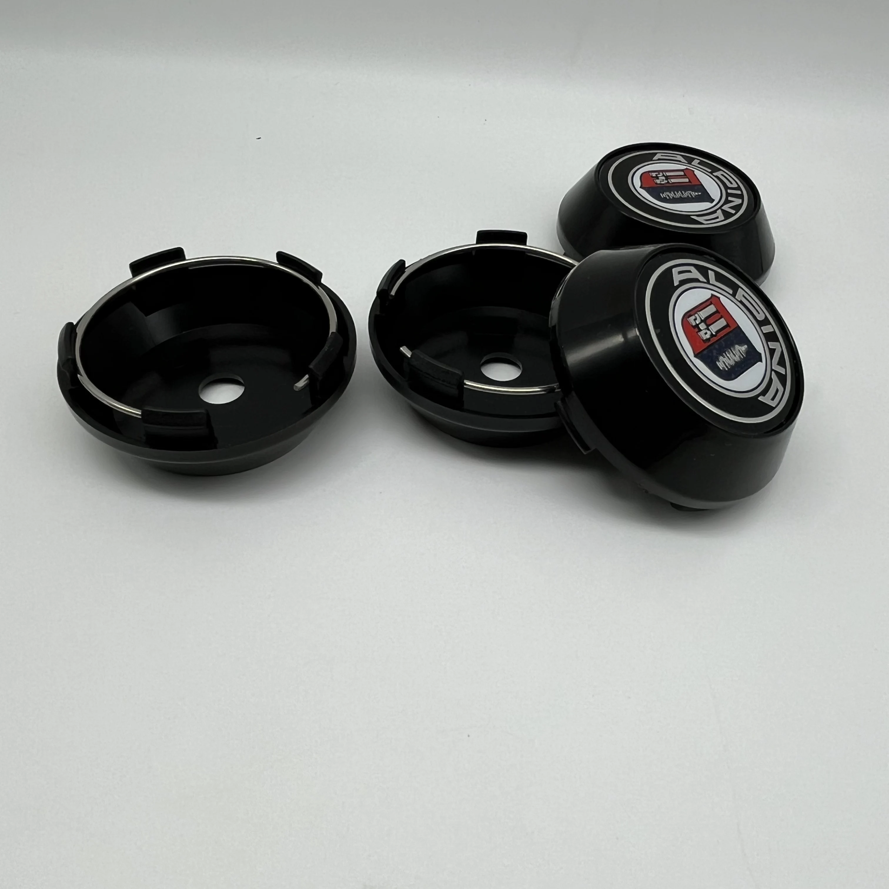 4pcs/Set 60mm 65mm 68mm 69mm 3D Alpina Sticker Emblem Badge Car Wheel Center Caps Wheel Hubcap Cover High Cap Car Accessories