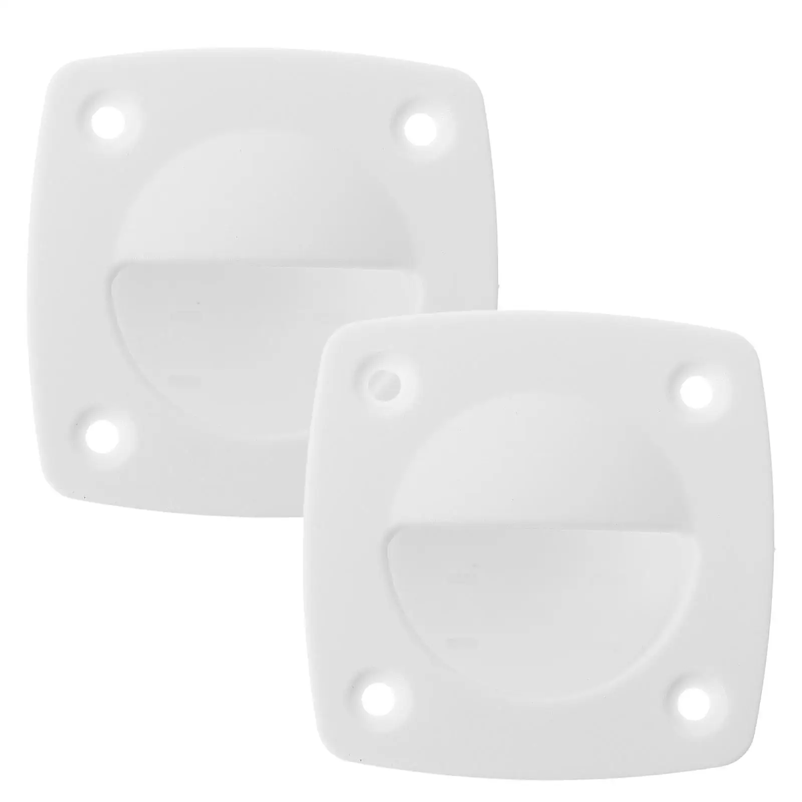 

1 set White Nylon HandleFlush Pull Boat Hatch Locker Door Mount Stainless Steel Hardware Accessories for Cabin
